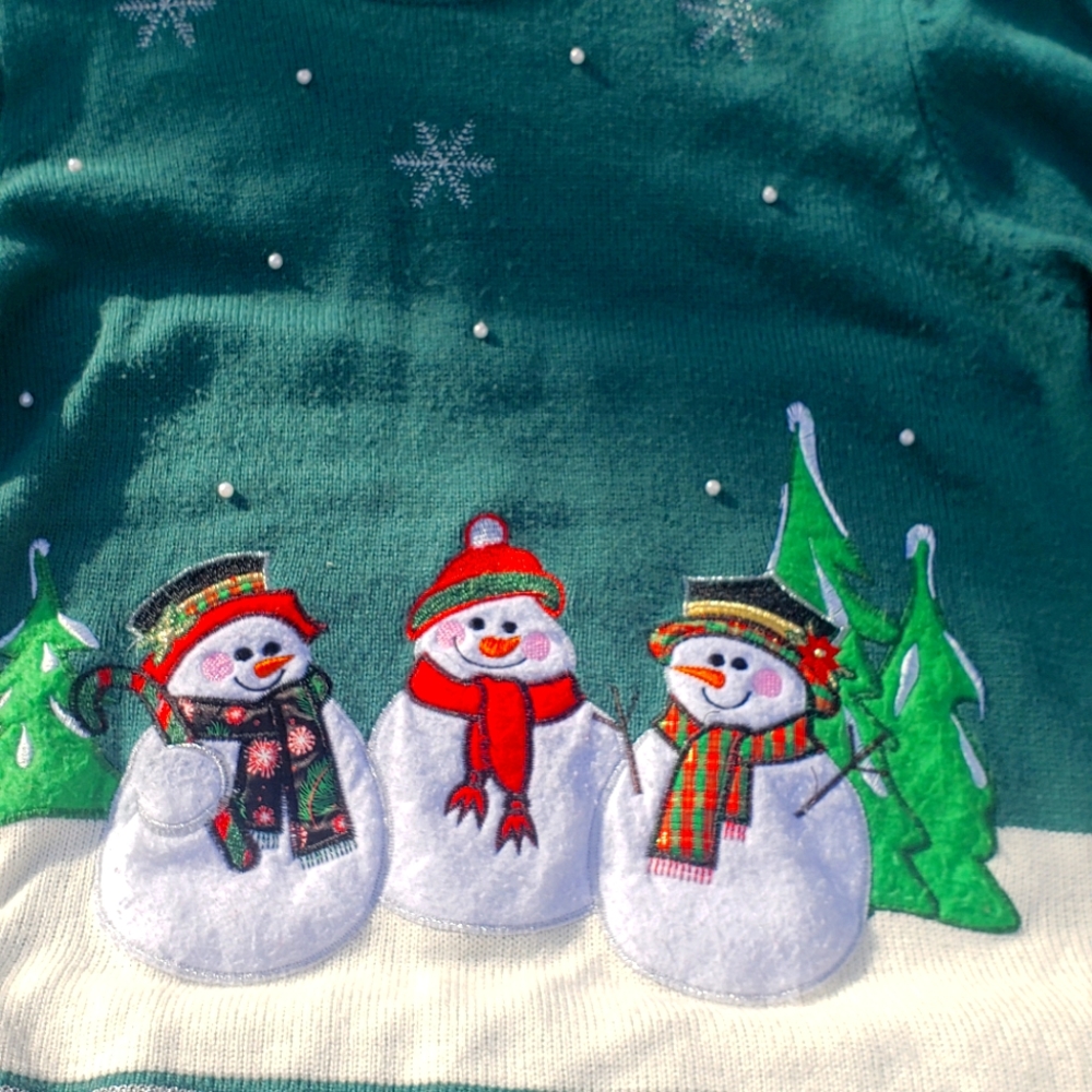 Ugly Christmas sweater with beads